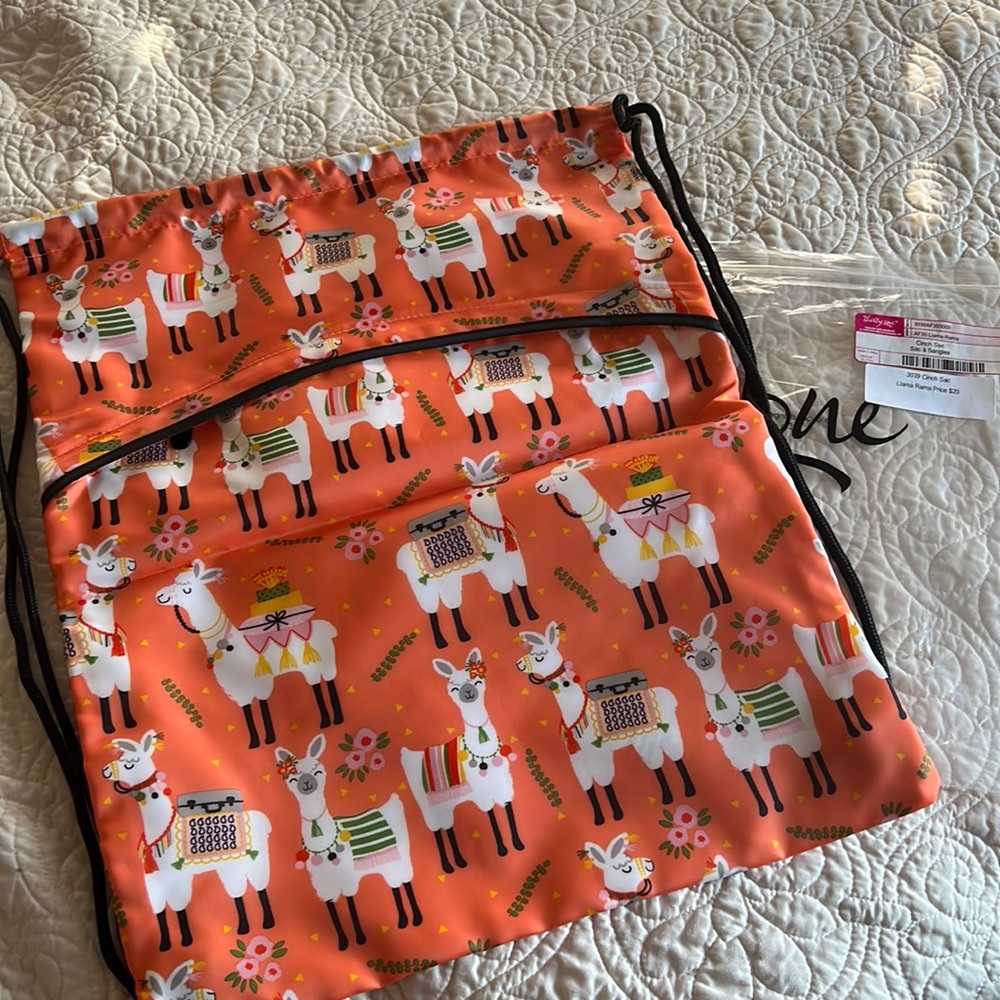 New Thirty-One Cinch Sac Llama Rama